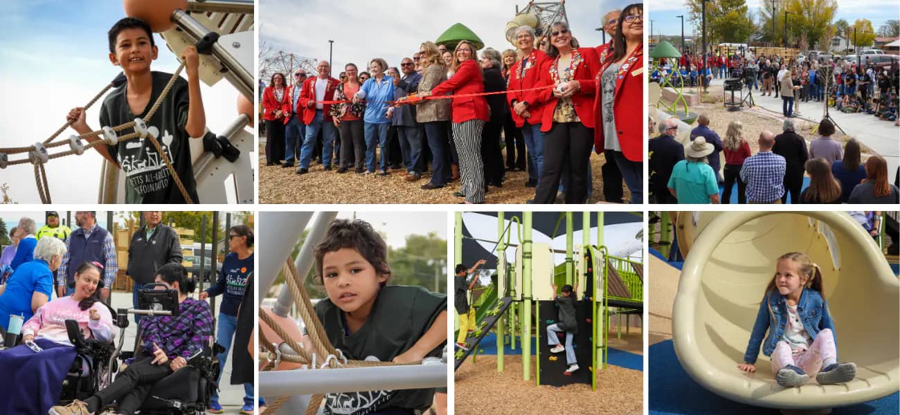 Ribbon cutting scene at Boundless Journey Adventure Park in Farmington