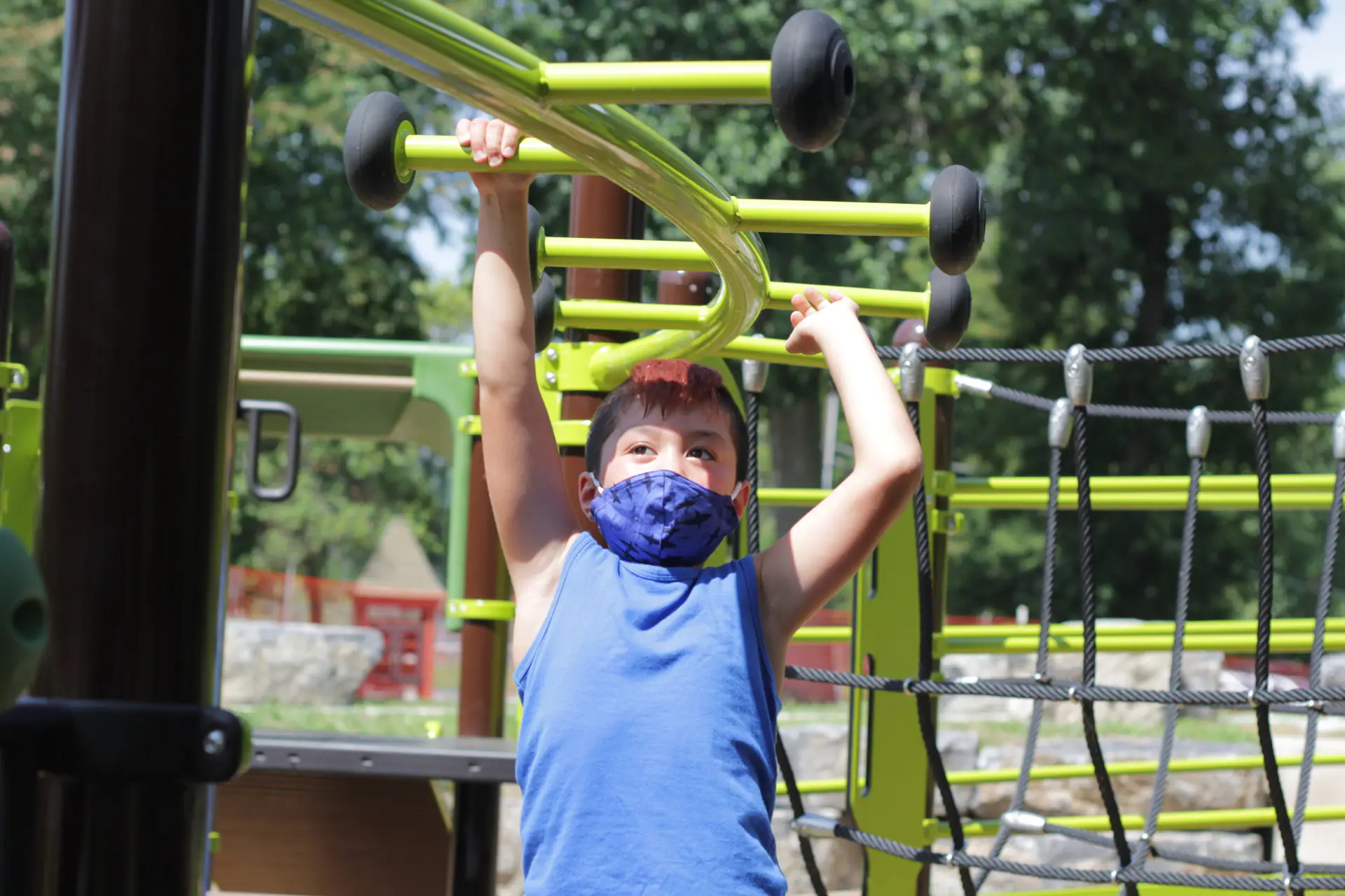 School-age play structure at Stewart Park
