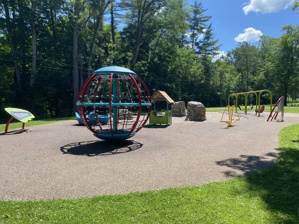 Main playground area at Mt. Pleasant Playground in Williamstown