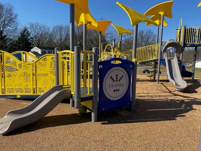 Activity and puzzle panels at Herberich playground