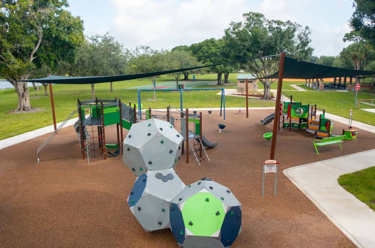 Aerial playground view at Rotary Park