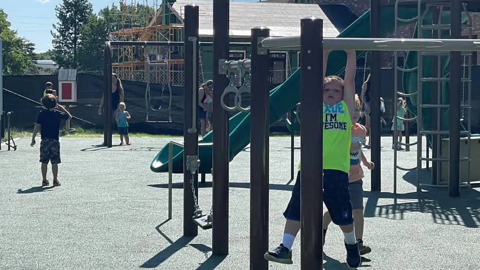 Play area at Physicians Park in Grand Blanc
