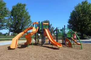 Accessible play area at Jones Meadow Park in Batavia