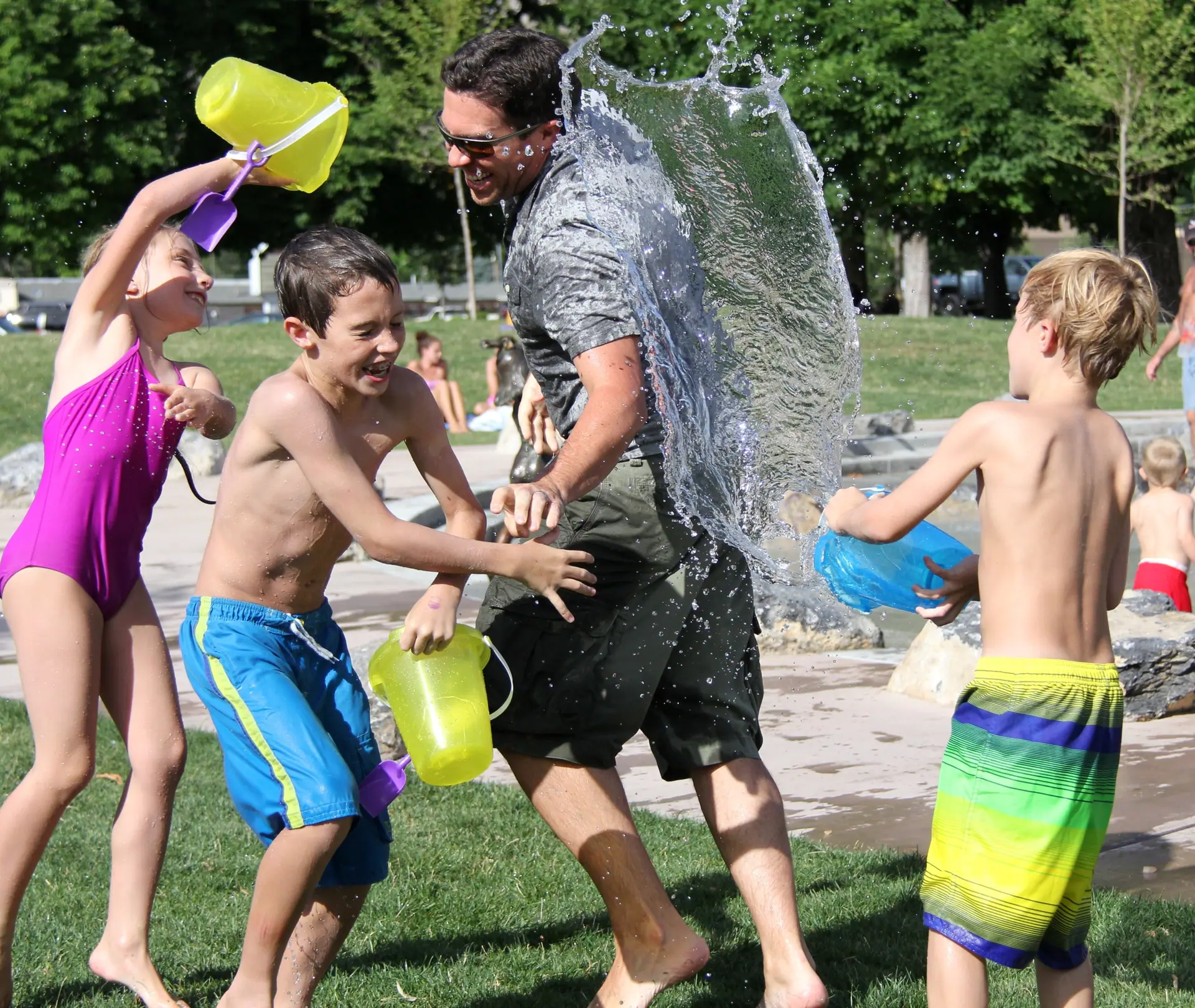 Family activity scene at Countryside Park