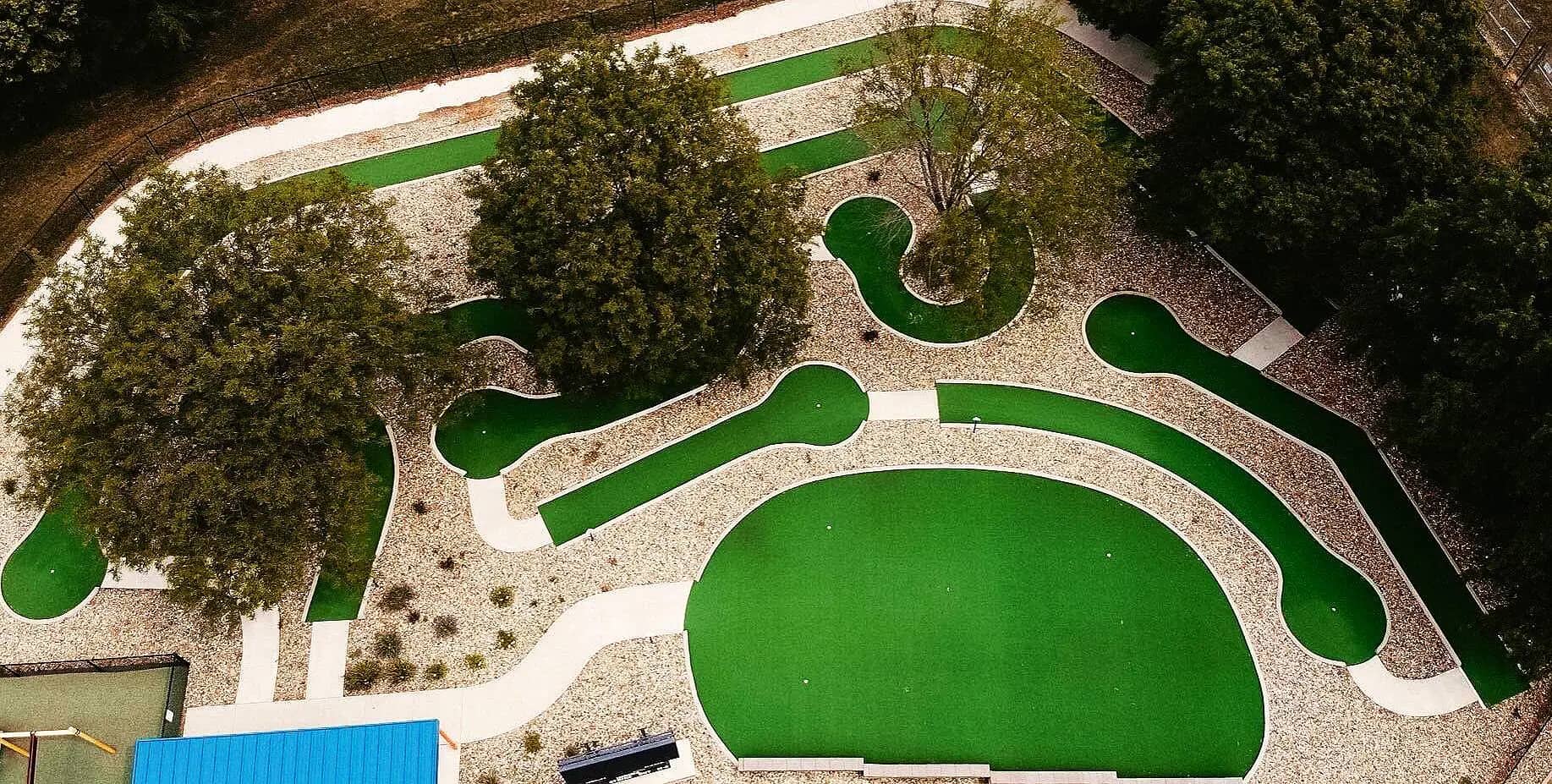 Accessible mini golf at Miracle Field