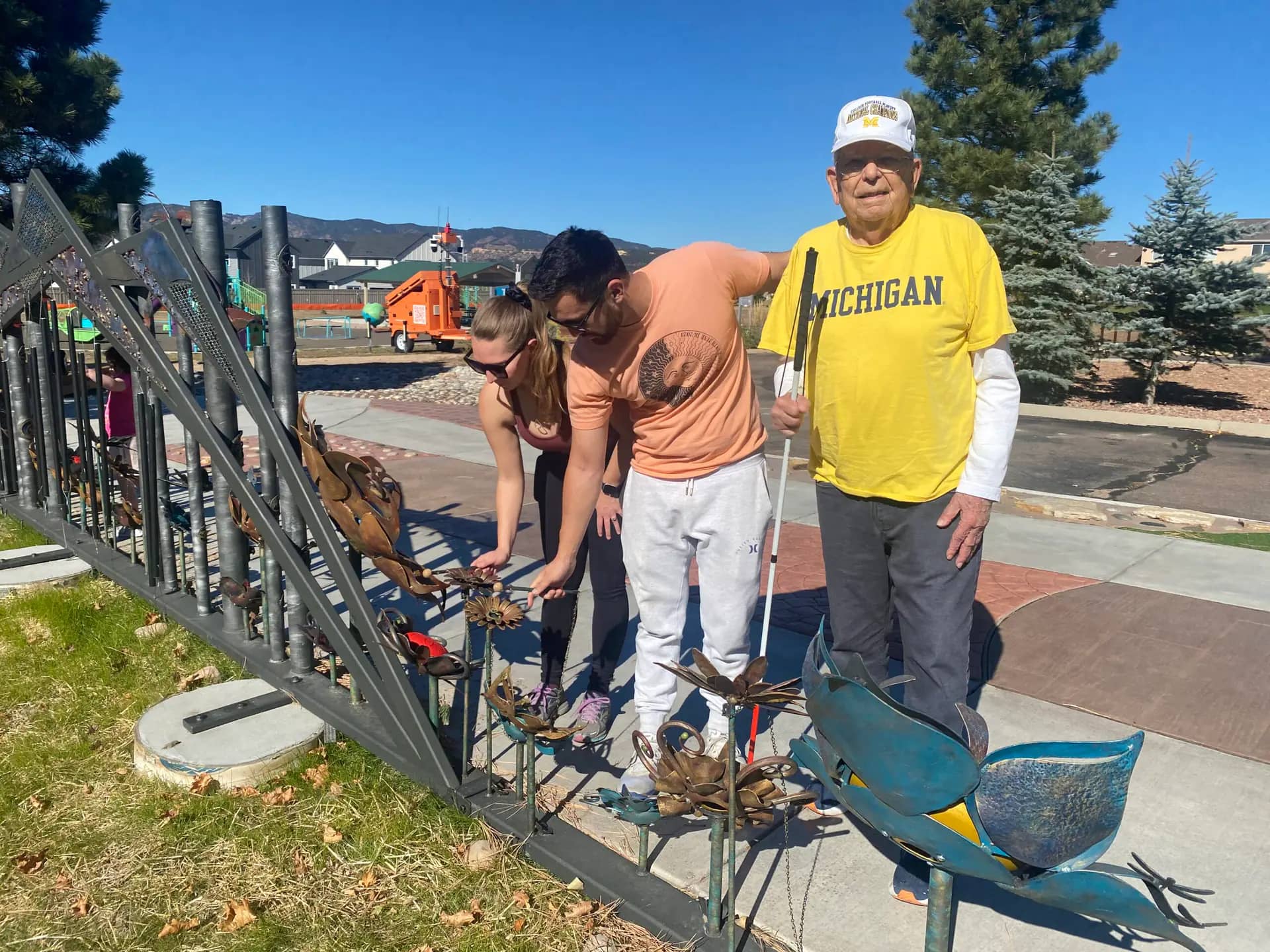 Sensory trail feature at Trinity Community Park
