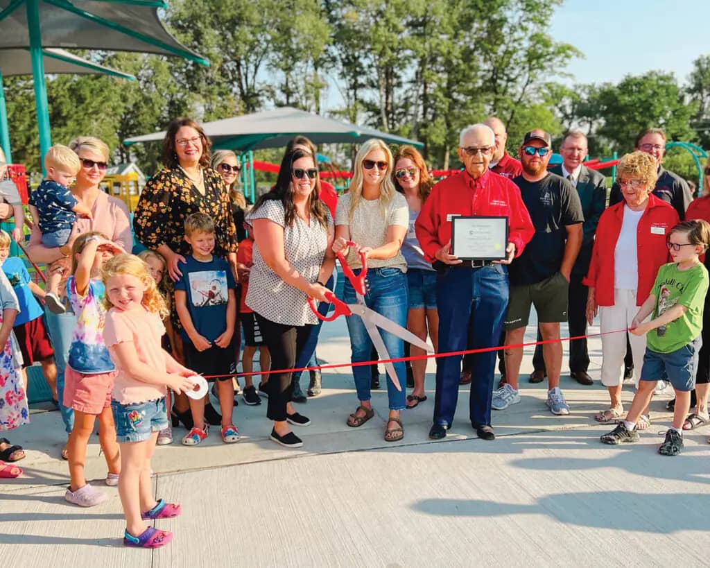 Play structures and accessible surfacing at Sidney's inclusive playground