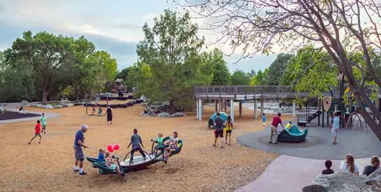 Families at Cosmo Park playground