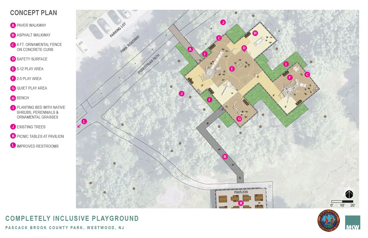 Concept plan 2 for Pascack Brook completely inclusive playground