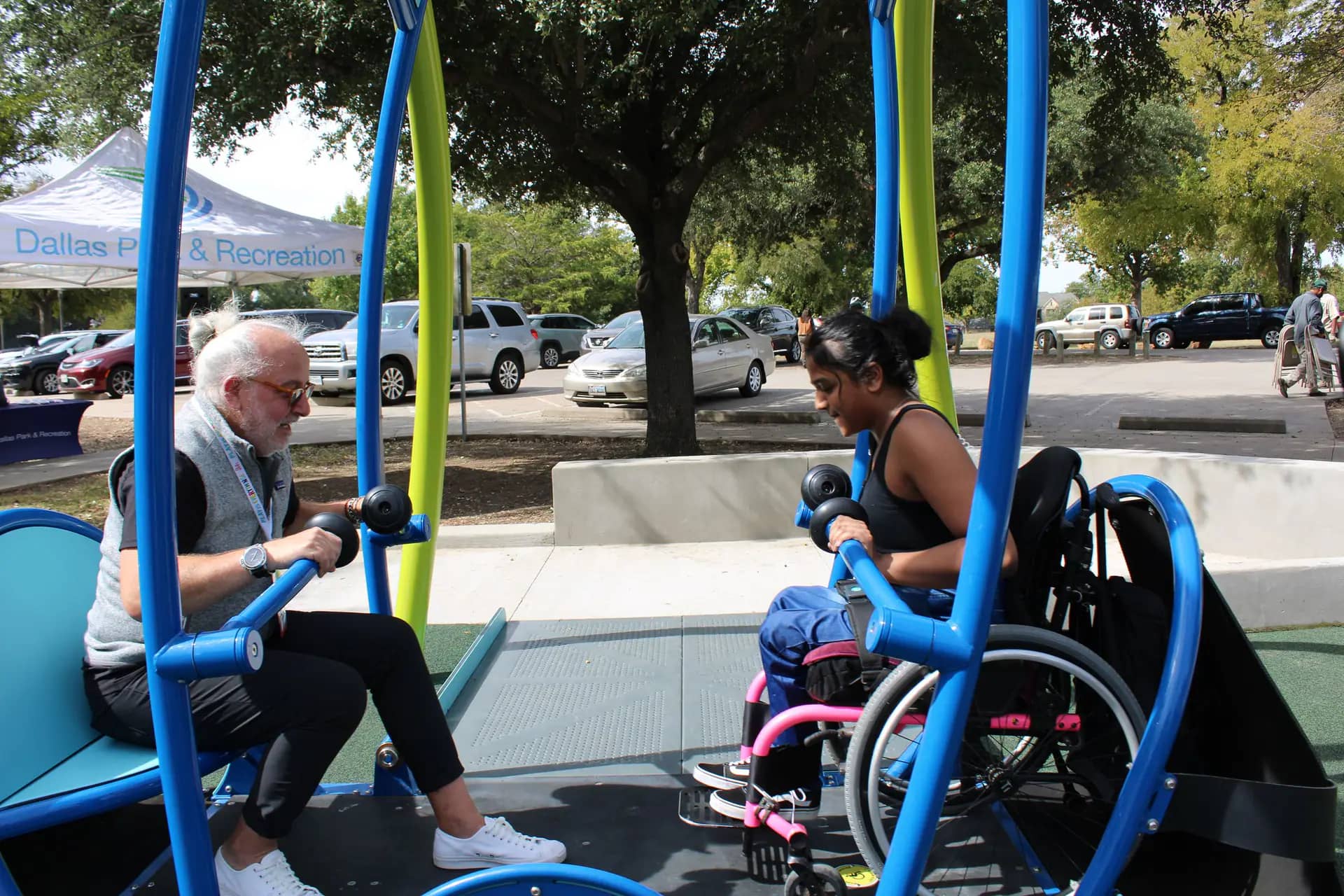 Wheelchair swing at Flag Pole Hill Park