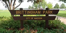 Brittingham Park lakeside setting in Madison