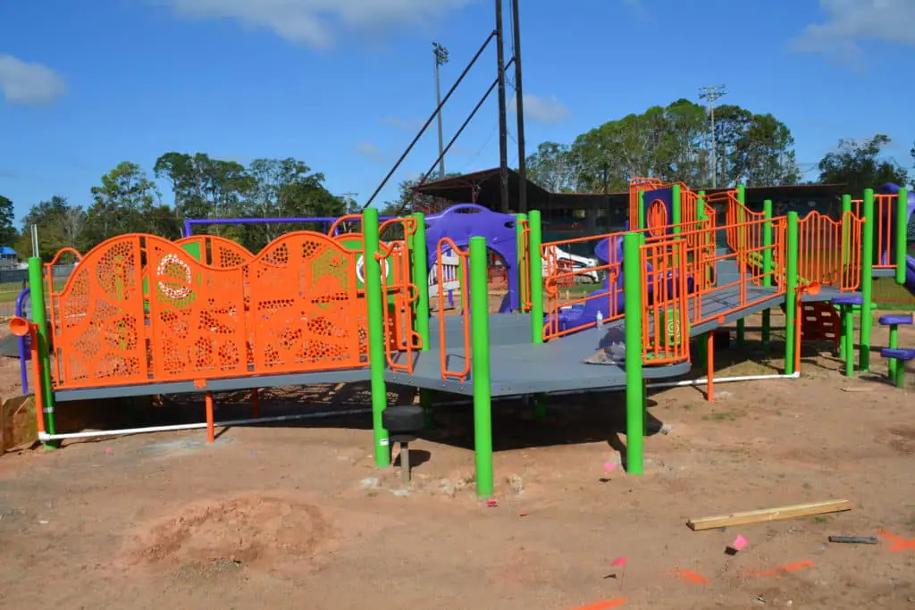 Children's inclusive playground area at Coughlin Saunders Inclusive Playground in Alexandria